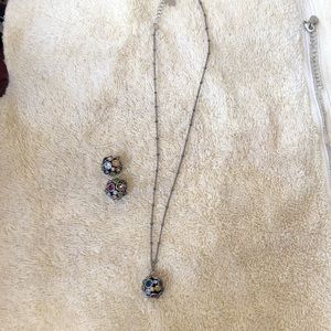 Earrings and necklace